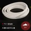 Tira decorativa para puerta de armario de blíster francesa, tira de borde suave curvado de PVC, moldura de fondo de pared de techo de línea de yeso