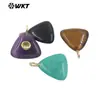 Wt-P2021 Triángulo Geométrico Piedra Preciosa de Colores Circonio de Colores Incrustado Colgante Pequeño Pendientes Hechos a Mano para DIY Accesorios de Joyería