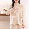 Otoño 2024 Estilo Chino Estilo Nacional Abrigo Bordado Vestido de Mujer con Hebilla Cardigan de Punto Mejorado Estilo Étnico Lana de Punto Versátil