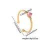 Suministro Exclusivo Transfronterizo de Anillos de Acero de Titanio, Anillos Abiertos Mini Incrustados con Piedras Preciosas de Colores, Joyería de Nicho para el Día a Día Que Nunca se Desvanece