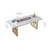 Mesa de centro y juego de sillas de Pizarra de Lujo Nórdico para Balcón de Oficina, Mesa de té Minimalista Moderna para Uso Doméstico