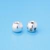 S925 prata esterlina 8mm contas de prata brilhante contas de alegria diy Wen jogar bodhi pulseira pulseira acessórios de prata