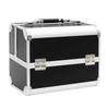Caja de Maquillaje Portátil Puerta a Puerta, Caja Portátil de Aleación de Aluminio para Manicura y Herramientas para Pestañas, Caja de Almacenamiento Profesional para Maquillista de Tatuajes
