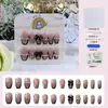 Venta Directa Personalizada de Fábrica Uñas Cortas, Medias y Largas para Manicura, Uñas Portátiles de Fototerapia Hechas a Mano, Pegatinas para Uñas, Estilo de Lujo Accesible 24 Piezas