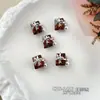 Decoraciones de Pedrería para Uñas, Mariposa Brillante, Nudo Rectangular, Correa de Perlas, Uñas Postizas Terminadas con Pedrería, Accesorios, Camelia