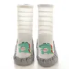 Calcetines de Verano de Animales de Malla con Suela de Cuero para Niños Calcetines de Piso para Niños Calcetines para Bebé y Niño Pequeño Zapatos para Bebé y Niño Pequeño Calcetines Antideslizantes con Puntos de Pegamento