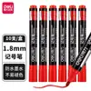 Marcador Deli SK109 Pluma a Base de Aceite Negra Gran Capacidad Marcador Especial para Logística Impermeable Punta Ancha