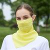 Máscara de sol de seda Full Face Neck Protection Summer Mulberry Silk Mask Mulheres Condução Full Face Proteção UV Gini