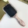 Peine Popular Europeo de Fibra de Acetato con Airbag, Parte Superior Cranial Esponjosa, Peine Masajeador para Niñas, Peine Portátil para el Hogar, Peine con Cojín de Aire para Peluquería