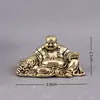 Latón Puro Creativo Buda Maitreya Barriga Grande Buda Riendo Decoración Retro de Casa Vieja Escritorio de Oficina Adornos Pequeños Venta al por Mayor