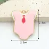 Colgantes de Joyería Esmaltada de Aleación Lindos Dibujos Animados Ropa de Bebé Biberón Pie de Bebé Accesorios para Pulsera Collar Colgante