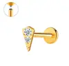 Zeming Original Douyin Más Vendidos F136 Aleación de Titanio y Circonio Aretes de Tachuela Diseño de Nicho Perforación de Lóbulo de la Oreja Tachuelas para Cartílago de la Oreja Estilo Europeo Americano