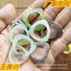 Anel de Jade Xiu, Anel de Jade Natural Esculpido, Anel de Jade Triangular, Anel de Jade com Forma Geométrica, Atacado do Fabricante