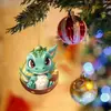 Pingente de Ovo de Bebê Dragão de Natal Transfronteiriço Feliz Natal Decoração de Casa Enfeites de Natal Árvore de Natal de Acrílico Pendente