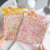 Pegatinas de Dibujos Animados de Doble Capa Tridimensionales para Decoración de Agenda, Pegatinas Lindas de Algodón Burbuja de Dibujos Animados, Pegatinas Creativas para Niños al por Mayor