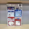 Notas adhesivas de dibujos animados, lindas y atractivas, notas de mensaje para refrigerador, notas cuadradas adhesivas con temática de gato