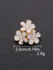 Botones de Aleación de Flor de 3 Pétalos Transfronterizos para Abrigos y Cárdigans, Decoración de Ropa, Botones Cosidos a Mano, Botones de Pinza de Flor de Hortensia