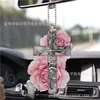 Acessórios para Espelho Retrovisor de Carro Borboleta Rosa Púrpura de Novo Produto Transfronteiriço Decoração de Árvore de Natal Pingente Pendurado
