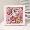 Animación de Dibujos Animados Nueva Pintura de Diamantes Kuromi DIY Juguetes de Pintura de Diamantes Hechos a Mano para Niños con Marco de Fotos Mesa Regalo