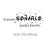 Pegatina de pared calada con la cita en español Si puedes SOÑARLO
