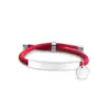 Pulseira Personalizada Logo de Publicidade Transfronteiriça Personalizado Multicolorida Pequena Redonda Arco-Íris Presente de Feriado Aço Titânio Gravação Pulseira Trançada