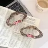 Pinza para el pelo de estilo nuevo Otoño e Invierno Coreano con Flor de Pedrería Estampado de Leopardo Pinza de Tiburón Accesorios para el Cabello Moda Francesa Pinza Retro