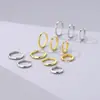 Brincos Circulares Simples Brilhantes Europeus e Americanos Transfronteiriços Banhados a Ouro 18K Prata Esterlina 925 Brincos de Design de Nicho Brincos de Luxo Acessíveis