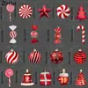 Conjunto de Natal Transfronteiriço com 36 Peças Produtos de Madeira Biscoito de Canela Decorações de Árvore em Forma de Bola Janela do Quarto Enfeites Externos Decorações Penduradas