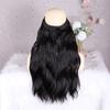 Peluca Larga Ondulada Grande de Una Pieza, Esponjosa Natural Más Malla Cabello Rizado Extensiones de Cabello con Línea de Pesca en Stock