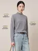 Suéter de punto de cachemira de cuello medio, suéter de invierno, nuevo estilo para mujer, color liso, ajuste ceñido, top base, suave y cómodo, prenda interior
