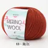 Hilo de Lana Pura Peinada Fino Bola de Hilo de Lana Fina Hermosa 50g Grosor Medio Crochet a Mano DIY Suéter Bufanda Tejida