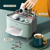 Caja de pañuelos creativa de alta gama para la sala de estar, caja de almacenamiento de controles remotos para la mesa de café, adorno de escritorio para el hogar de lujo ligero con un sentido de lujo y sofisticación