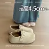 Sapatos Birkenstock com salto escondido femininos 2026 Outono fivela versátil decote baixo slip-on sapatos preguiçosos casuais sapatos únicos mocassins