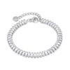 Venda Direta de Fábrica Pulseira de Clavícula em Aço Titânio Transfronteiriça para Mulheres, Joia com Zircônia Incrustada Estilo Europeu e Americano, Pulseira de Aço Inoxidável Feminina
