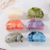 Nuevo Clip para el Cabello de Mujer Estilo Transfronterizo Fresco Degradado Mármol Versátil Moda Peineta para Viajes Diarios Pinza de Tiburón Accesorio para el Cabello