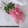 Flores de glicina gigantes, vara de oro, flores de seda, enredadera colgante, ramas largas, decoración del hogar, arreglo de escena y jardín