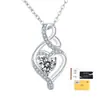 Colgante de Moissanita de 70 puntos con Símbolo de Corazón Infinito Diseño Elegante y Sencillo Cadena para Clavícula Uso en Capas Joyería que No se Desvanece