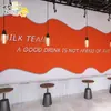 Papel de parede Hermashi imitação de terrastone laranja Parede de fundo para fotos de ponto de registro de celebridade da internet Decoração de restaurante loja de café loja de chá com leite