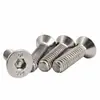 Tornillo Americano de Rosca Gruesa con Cabeza Avellanada y Enchufe Hexagonal con Poste, Perno de Acero Inoxidable 304, Tornillo Mecánico, En Stock, Dl Antirrobo