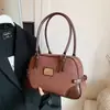 Bolso de Mano de Moda Vintage Personalizado Simple para Salir Bolso de Axila Gran Capacidad Casual Contraste de Color Bolso de Hombro para Mujer Comercio Exterior