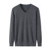 Suéter de Punto para Mujer Otoño e Invierno Cuello en V 100% Cachemira Pura Manga Larga Estilo Commuter de Punto Longitud Media