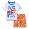Traje de Niño Manga Corta Verano Nuevo Ropa Infantil Ropa de Casa Pijama Infantil Dos Piezas Cuento de Coches Thomas