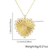 Distrito Lu Europa y Estados Unidos INS Venta Caliente Transfronteriza Lujo Ligero Colgante Corazón Collar Cadena Clavícula de Cobre Chapado en Oro Real Circonita para Mujer de Alta Calidad