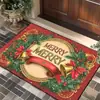 Serie de Árbol de Navidad Más Vendida de Temu Transfronteriza Felpa de Cristal Alfombrillas Decorativas de Piso para Sala de Estar, Entrada, Dormitorio, Resistentes a Manchas, En Stock al por Mayor
