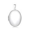 Collar con Colgante de Acero Inoxidable 316L Pulido Plasma Espejo Ovalado Caja de Fotos Transferencia de Calor Venta Caliente Transfronteriza para Mujer