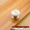Manija de Cerámica de un Solo Agujero Patrón de Rosa Crackle Dorado y Blanco Estilo Europeo Blanco y Negro Estilo Chino Retro Manija de Tirador para Cajón y Puerta de Gabinete