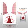 Bolsa de dulces navideños bolsa de regalo para envolver 50 cordón de cinta bolsa de manzana orejas de conejo bolsillo corsé punto