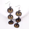 Accesorios para Fiesta de Halloween Gótica al por Mayor Fantasma Murciélago Calavera Calabaza Pendientes Acrílicos Colgantes para Orejas Accesorios para Orejas
