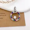 Pingente Anel de Pérola Design de Lua Colar Pingente Feminino Simples Moda Versátil Acessórios de Alto Padrão Não Desbotáveis