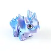Enfeites de Triceratops Alado Impressos em 3D, Quatro Peças Móveis, Chaveiro Colorido, Enfeites de Dragão, Mudança de Cor Noturna